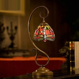 מנורת שולחן זכוכית צבעונית...